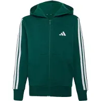 Adidas Essentials Full-zip Hoodie Enfant - Sweats à capuche, Vert - Taille 147 - 152 CM - Jersey de coton