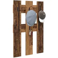 vidaXL Porte-manteau mural Montage mural Bois ancien 65 x 3 x 100 cm