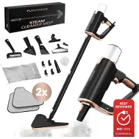 Deluxe Steam Cleaner - 13 accessoires - vapeur à 120° - nettoyeur de tapis - nettoyeur de taches - sèche-mains - cordon de 5 m - 2 lingettes microfibres incluses