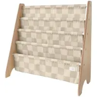 3 Sprouts Checkerboard Book Shelf Marron Enfants