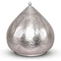 Safaary Lampe à poser orientale Zakia Nickel Gold Ø 30 x 31cm