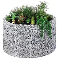 Bellissa Lit surélevé rond Gabion hauteur 80 Ø 146 cm