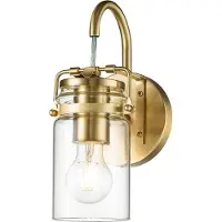Kichler Applique contemporaine Brinley en acier et laiton brossé, 1 lampe, douille E27