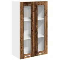 vidaXL Armoire suspendue avec porte Riga Bois Ancien 60 x 31 x 100 cm