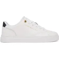 Tommy Hilfiger Baskets basses 'Metallic Logo' blanc