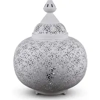 Safaary Lampe de table égyptienne Loubna blanc Ø 33 x 40cm