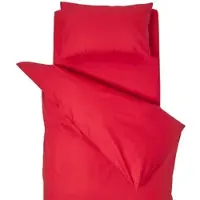Homescapes Parure de lit enfant, rouge, 100 % coton, densité de fils 200