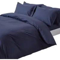 Homescapes Literie bleu marine densité 200 fils, 135 x 200 cm