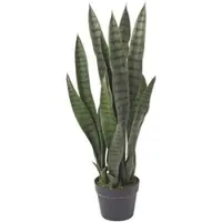 Homescapes Plante artificielle Langue de belle-mère en pot, 74 cm