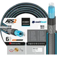 Cellfast HOBBY ATS2 Tuyau d'arrosage 6 couches double tresse croisée et tricotée résistant aux rayons UV et au dépôt d'algues3/4" 20 m