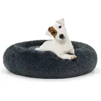 Northio Lit peluche universel pour chiens et chats, 60 cm - gris foncé