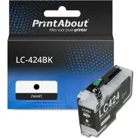 PrintAbout Cartouche compatible pour Brother LC-424BK - Noir