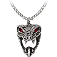 Alchemy Gothic Collier Gothic de - Snake Bite (Naeddre) - pour Femme - couleur argent - Taille Standard