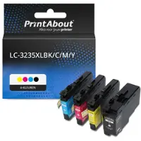 PrintAbout Cartouche compatible pour Brother LC-3235XLBK/C/M/Y - 4 couleurs - Multipack