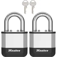 Master Lock Masterlock Vorhängeschloss Elite 45 mm 2er Silber Gummi