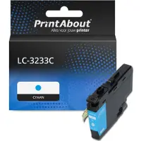 PrintAbout Cartouche compatible pour Brother LC-3233C - Cyan