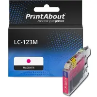 PrintAbout Cartouche compatible pour Brother LC-123M - Magenta