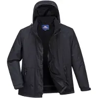 Portwest Veste de loisirs doublée polaire, hydrofuge Noir L (L)