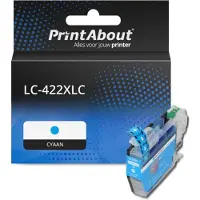 PrintAbout Cartouche compatible pour Brother LC-422XLC - Cyan - Grande capacité