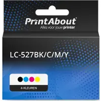 PrintAbout Cartouche compatible pour Brother LC-527BK/C/M/Y - 4 couleurs - Multipack