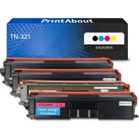 PrintAbout Toner compatible pour Brother TN-321 - 4 couleurs - Multipack