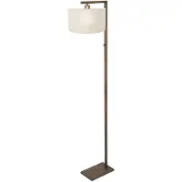 Steinhauer Lampe sur pied en bronze Stang avec capuche blanche