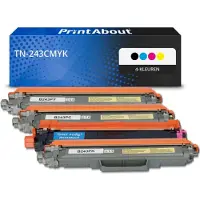 PrintAbout Toner compatible pour Brother TN-243CMYK - 4 couleurs - Multipack