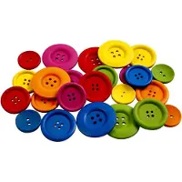 Creativ Company Knöpfe-Mix 20-45 mm, Mehrfarbig, 144 Stück, Detailfarbe