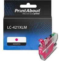 PrintAbout Cartouche compatible pour Brother LC-421XLM - Magenta - Grande capacité