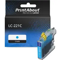 PrintAbout Cartouche compatible pour Brother LC-221C - Cyan