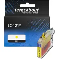 PrintAbout Cartouche compatible pour Brother LC-121Y - Jaune