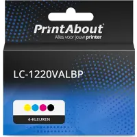 PrintAbout Cartouche compatible pour Brother LC-1220VALBP - 4 couleurs - Multipack