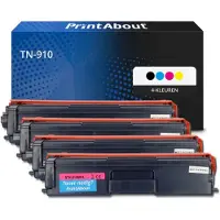 PrintAbout Toner compatible pour Brother TN-910 - 4 couleurs - Très grande capacité - Multipack