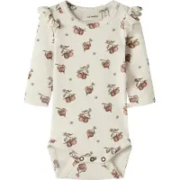 Lil´ Atelier Barboteuse / body noisette / brun foncé / vert foncé / blanc
