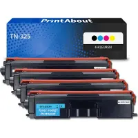 PrintAbout Toner compatible pour Brother TN-325 - 4 couleurs - Grande capacité - Multipack