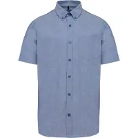 Kariban CHEMISE OXFORD MANCHES COURTES Oxford Cobalt Blue - Kariban K535 - Taille S