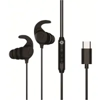 Conceptronic BRENDAN05B : Casque intra-auriculaire , connectique USB-C, microphone, ergonomique, câble de 1,20 mètre