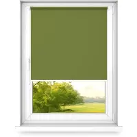 Time4blinds - Store occultant sans perçage, 1100x1200mm, Vert Forêt - Droite