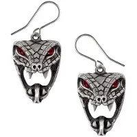 Alchemy Gothic Boucles d'oreilles Gothic de - Snake Bite (Naeddre) - pour Femme - couleur argent - Taille Standard