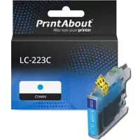 PrintAbout Cartouche compatible pour Brother LC-223C - Cyan