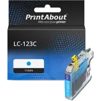 PrintAbout Cartouche compatible pour Brother LC-123C - Cyan
