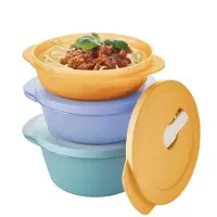 Tupperware Boîte Alimentaire Tupperware Crystalwave Ronds 0.4l 0.6l 0.8l