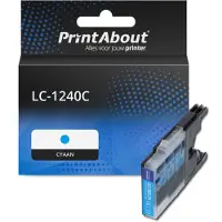 PrintAbout Cartouche compatible pour Brother LC-1240C - Cyan