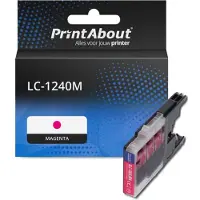 PrintAbout Cartouche compatible pour Brother LC-1240M - Magenta