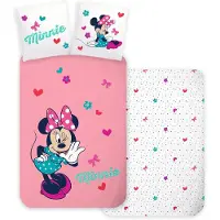 Disney Minnie Whisper Parure de lit enfant 100×135 cm, 40×60cm