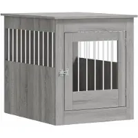 vidaXL Cage pour chien style meuble gris Sonoma 64,5x80x71 cm Bois composite