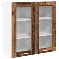vidaXL Armoire suspendue avec porte Riga Bois Ancien 80 x 31 x 80 cm