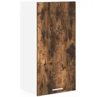 vidaXL Armoire suspendue Riga Chêne fumé et Blanc 40 x 31 x 80 cm
