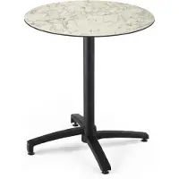 Oviala Table bistrot de jardin ronde inclinable 70 cm 4 places marbre - Opera