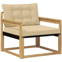 vidaXL Ensemble de canapés d'extérieur en bois d'acacia massif et textilène blanc
